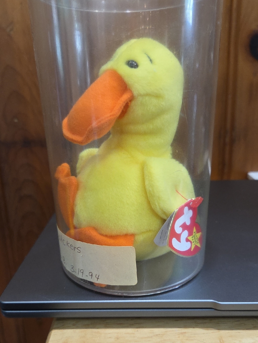 Ty Yellow and Orange Duck Plush with Tag